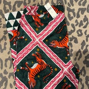 Anthropologie CORINNE LENT TIGRESS FLANNEL PYJAMA TROUSERS